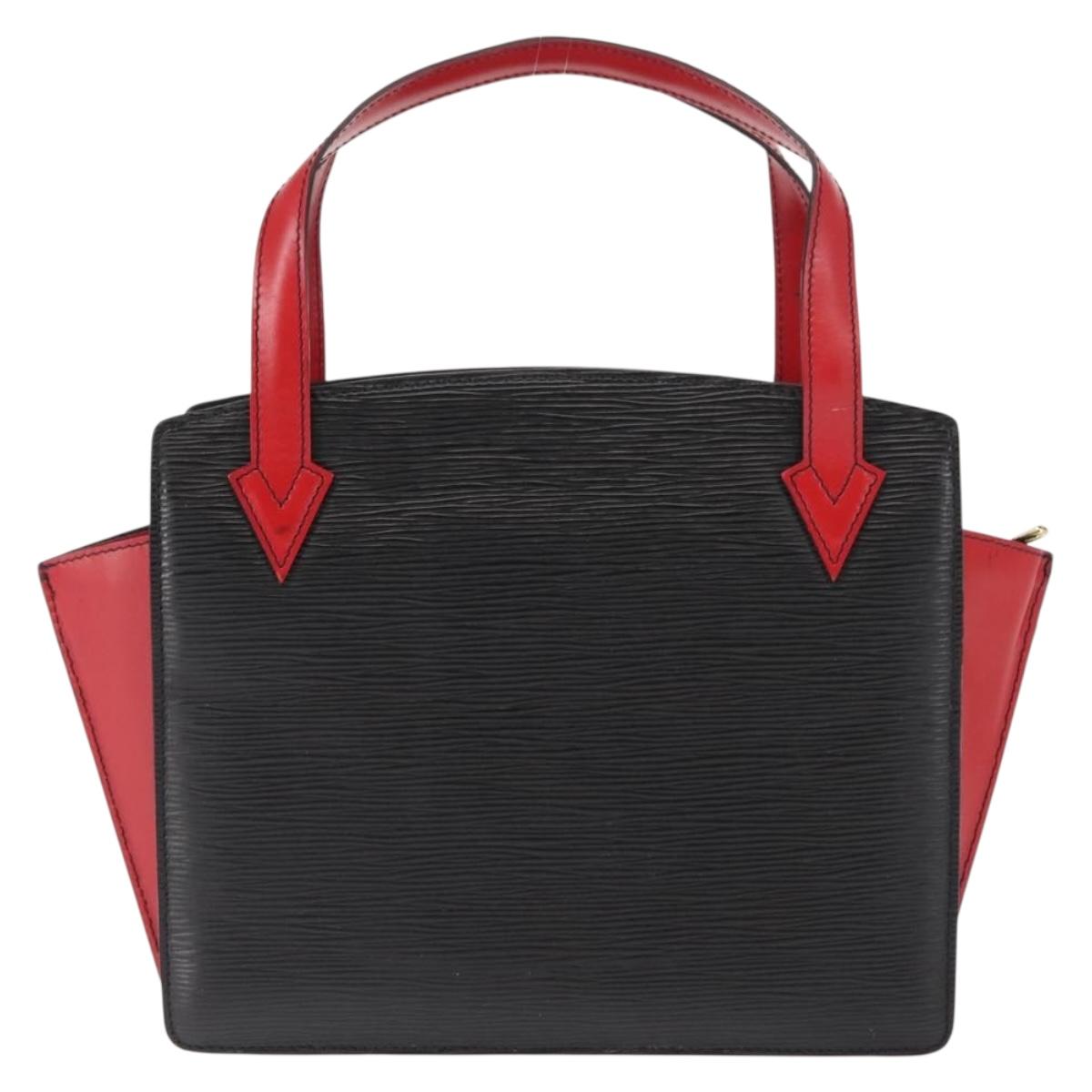 LOUIS VUITTON Epi Bicolor Varenne Hand Bag Black Red M52387 LV Auth bs29941