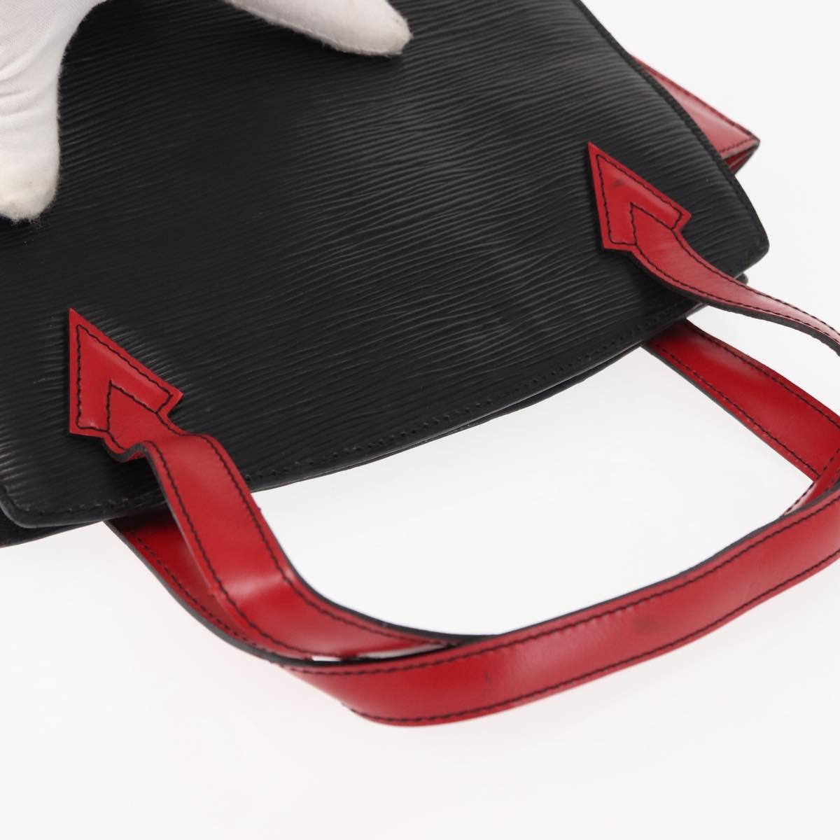 LOUIS VUITTON Epi Bicolor Varenne Hand Bag Black Red M52387 LV Auth bs29941