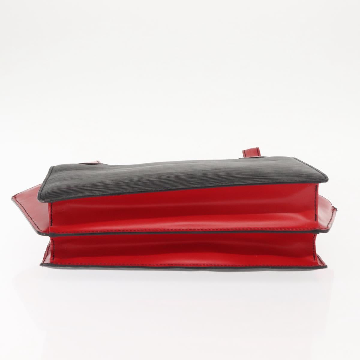 LOUIS VUITTON Epi Bicolor Varenne Hand Bag Black Red M52387 LV Auth bs29941