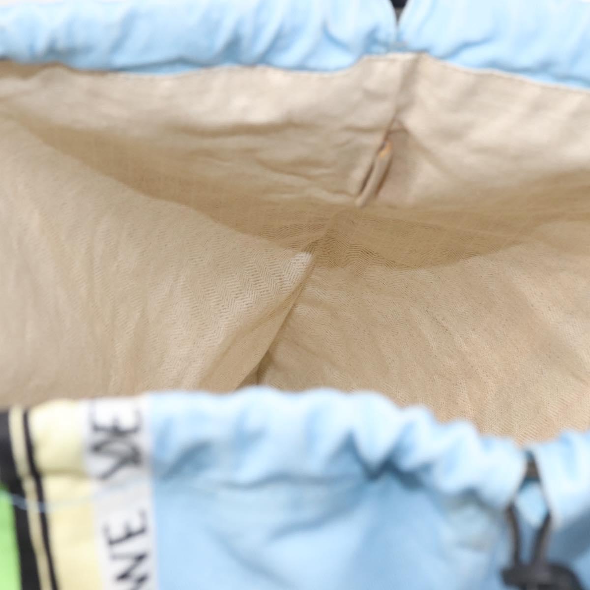 LOEWE Drawstring Pouch Canvas Blue Auth bs29945