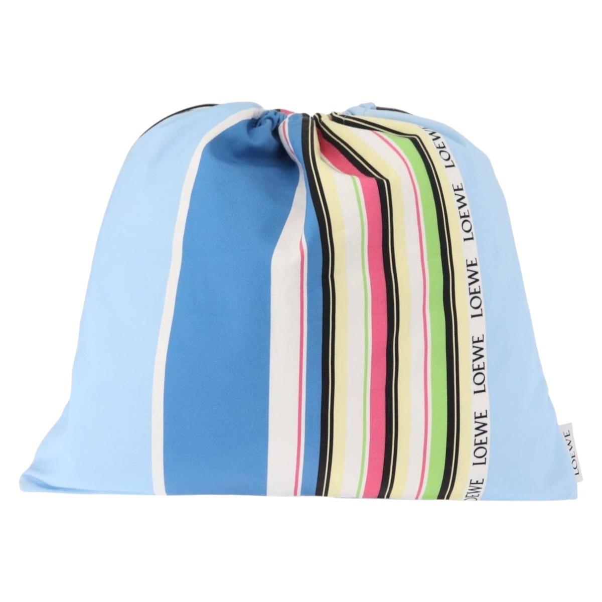 LOEWE Drawstring Pouch Canvas Blue Auth bs29945