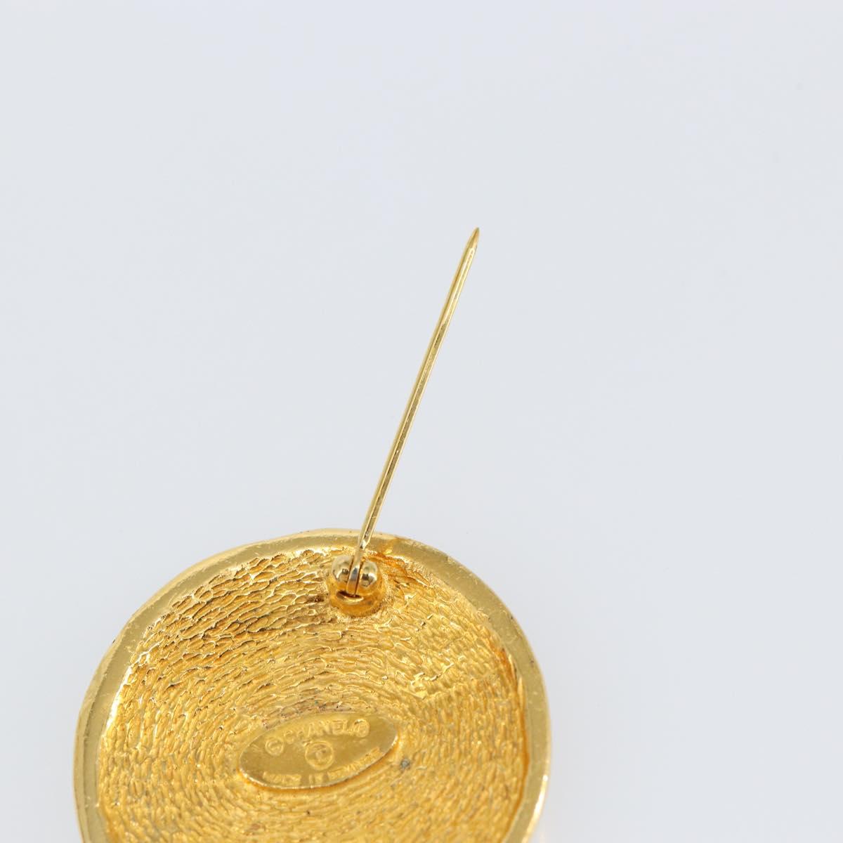 CHANEL 31 RUE CAMBON PARIS Brooch Gold Tone CC Auth bs29968