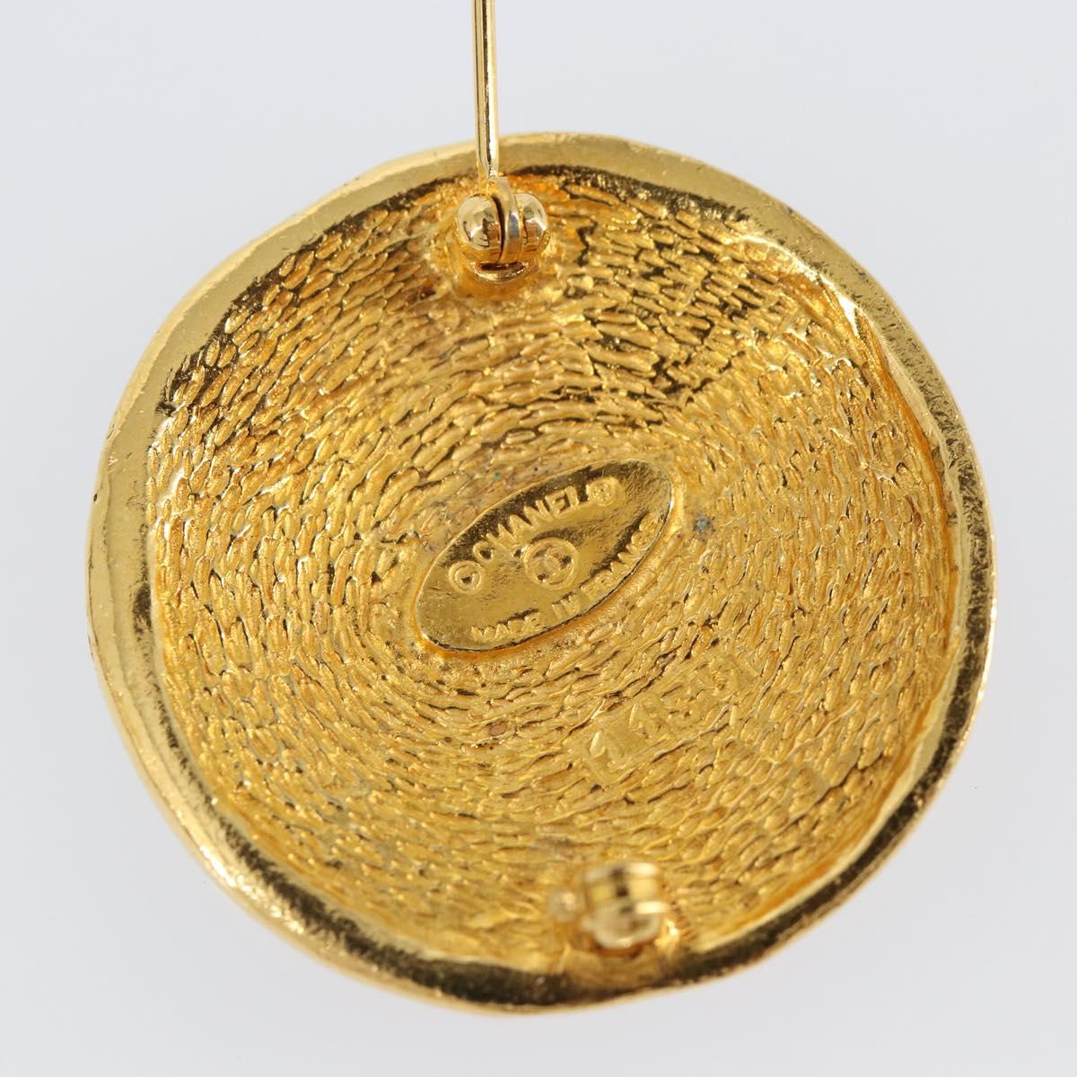 CHANEL 31 RUE CAMBON PARIS Brooch Gold Tone CC Auth bs29968