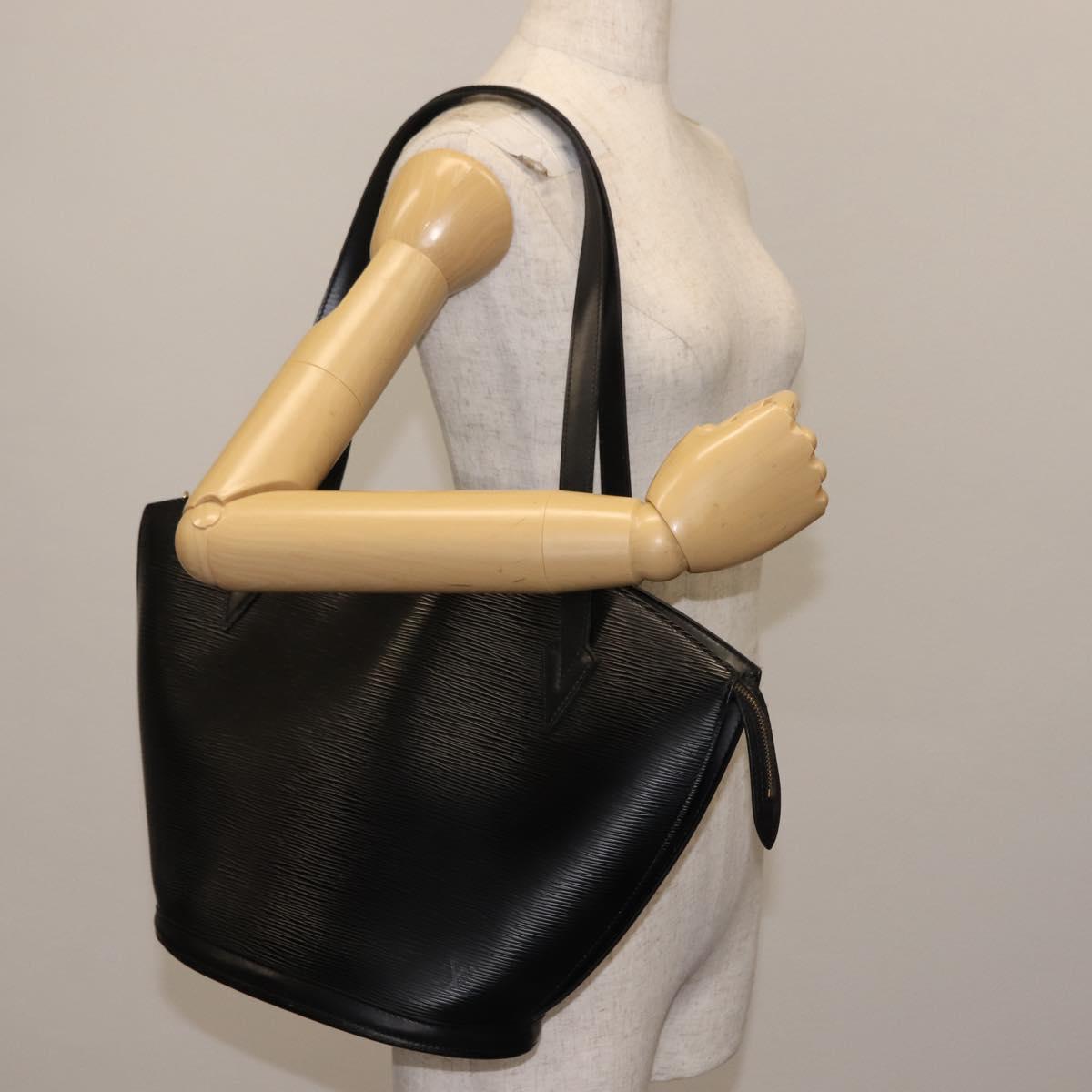 LOUIS VUITTON Epi Saint Jacques Shopping Shoulder Bag Black M52262 Auth bs29969