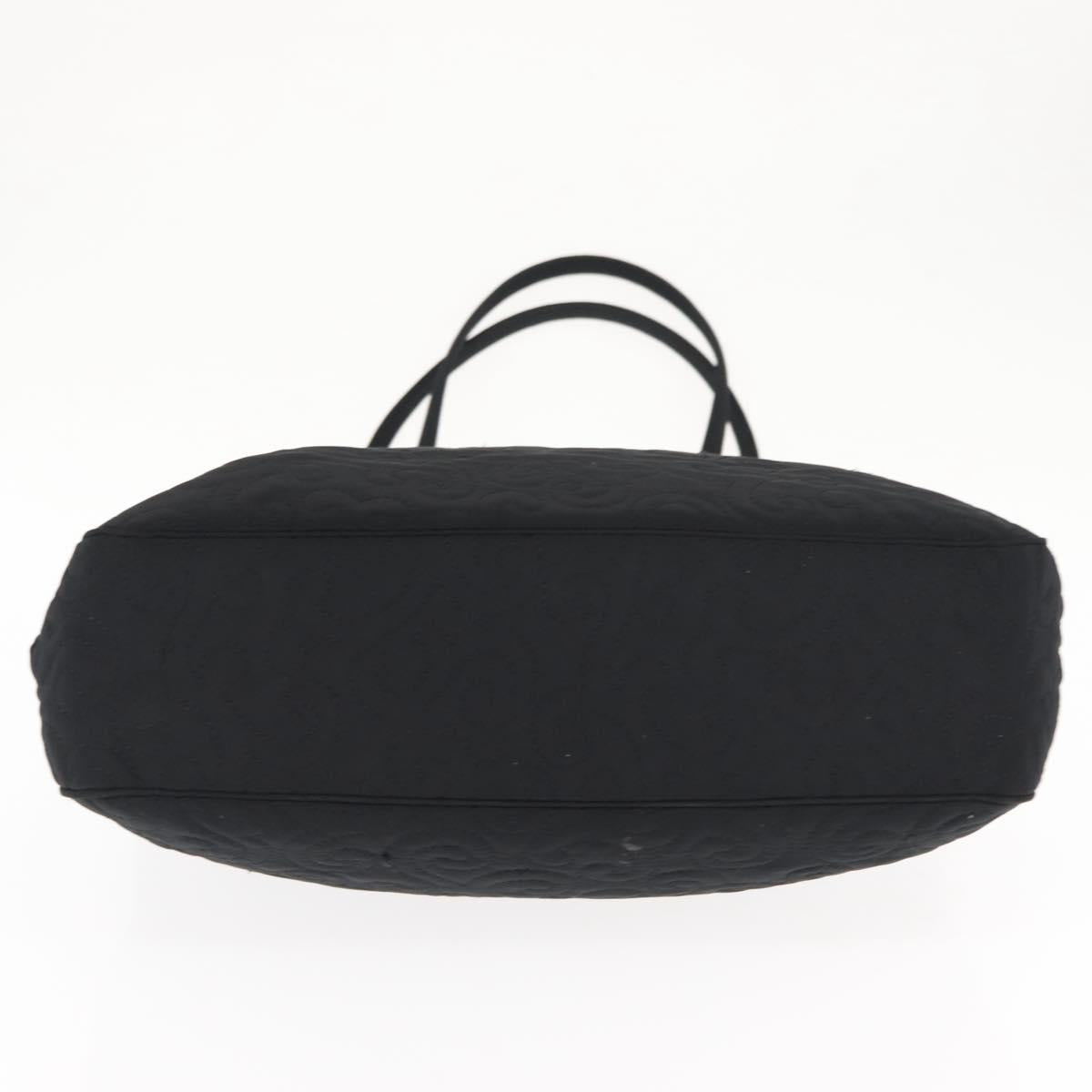 SAINT LAURENT Tote Bag Nylon Black Gold Auth bs29972