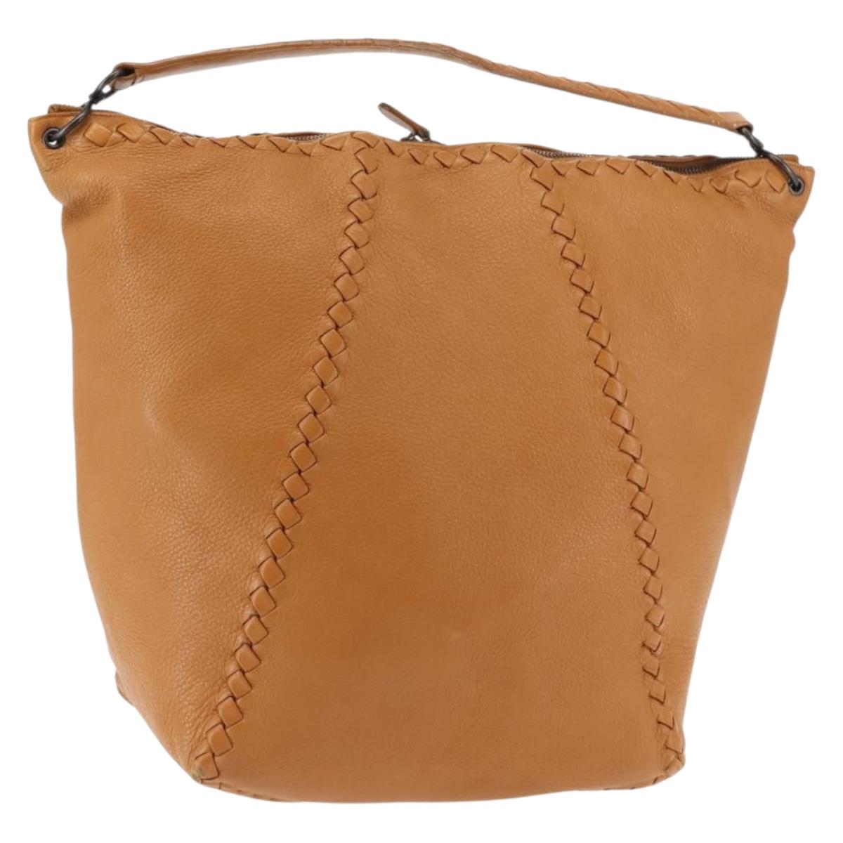 BALENCIAGA Shoulder Bag Leather Brown Auth bs29979