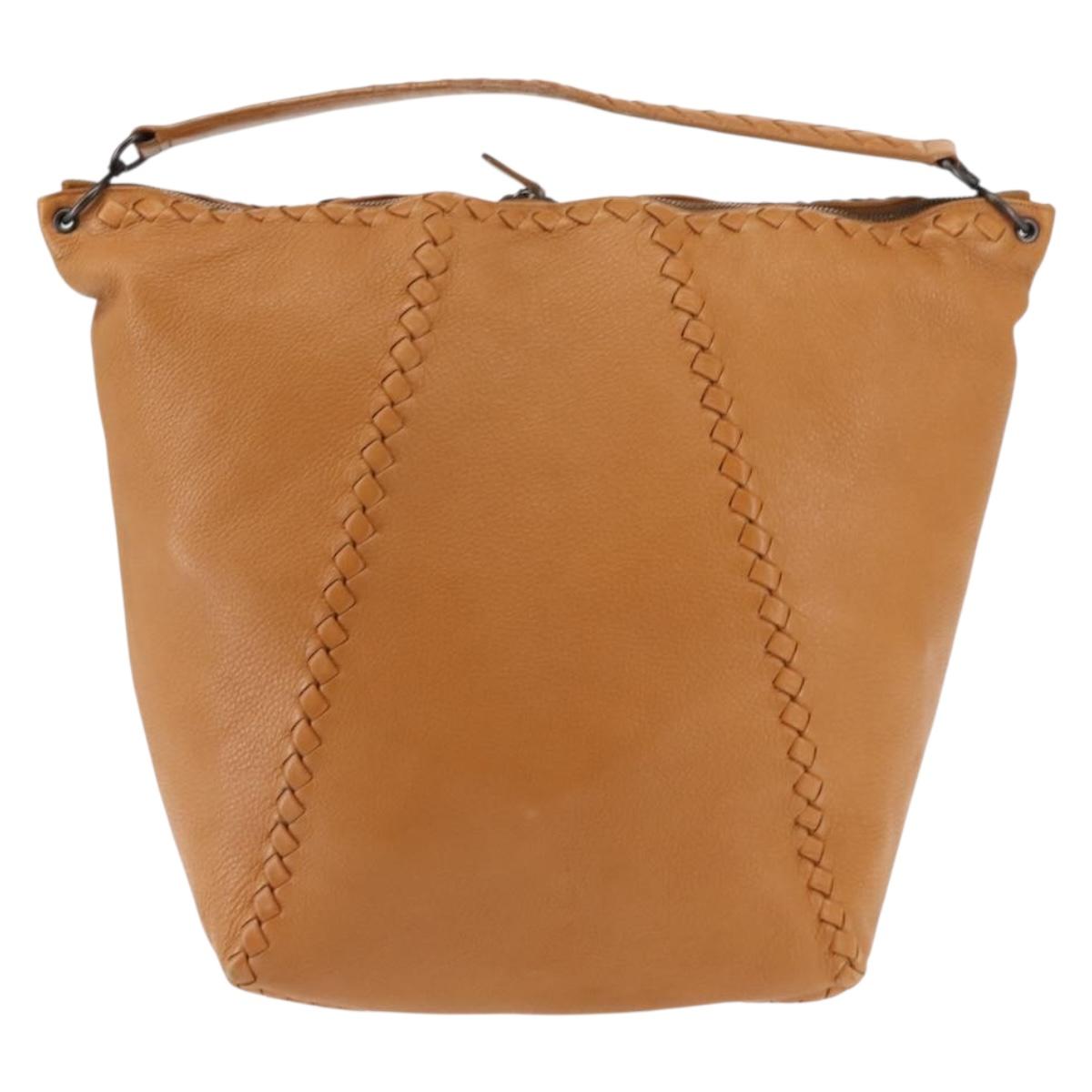 BALENCIAGA Shoulder Bag Leather Brown Auth bs29979