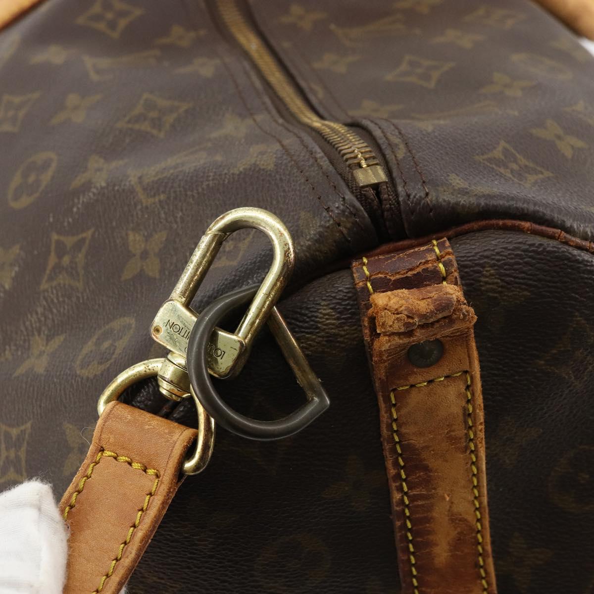 LOUIS VUITTON Monogram Keepall Bandouliere 60 Boston Bag M41412 LV Auth bs29981