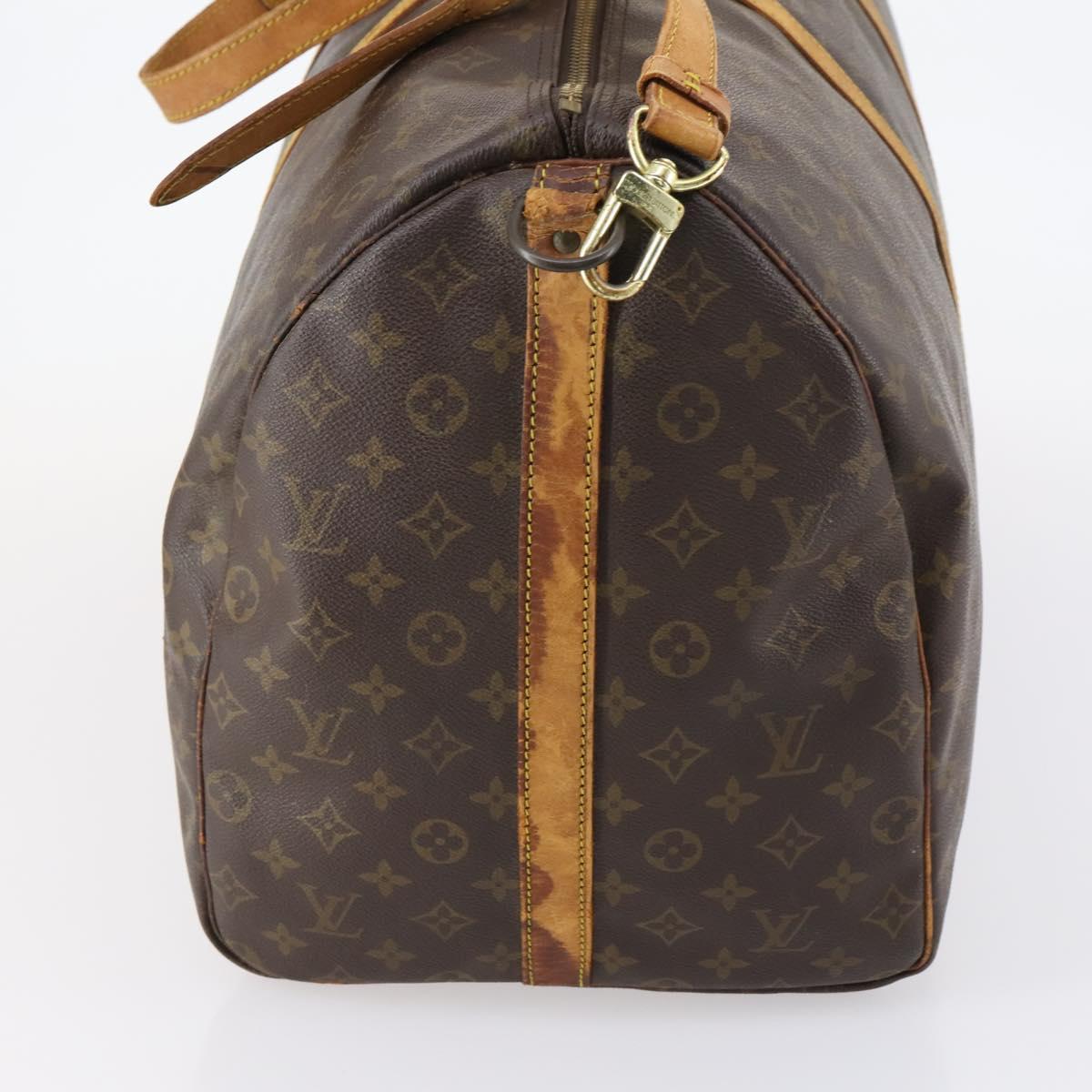LOUIS VUITTON Monogram Keepall Bandouliere 60 Boston Bag M41412 LV Auth bs29981