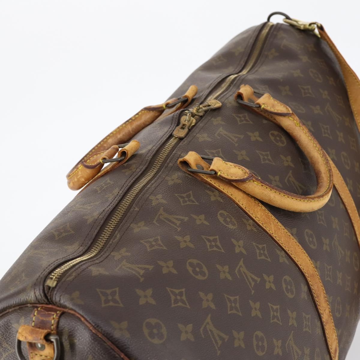 LOUIS VUITTON Monogram Keepall Bandouliere 60 Boston Bag M41412 LV Auth bs29981