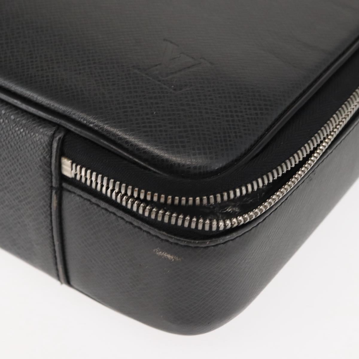 LOUIS VUITTON Taiga Porte Ordina Tour Odessa Business Bag Ardoise Auth bs29983