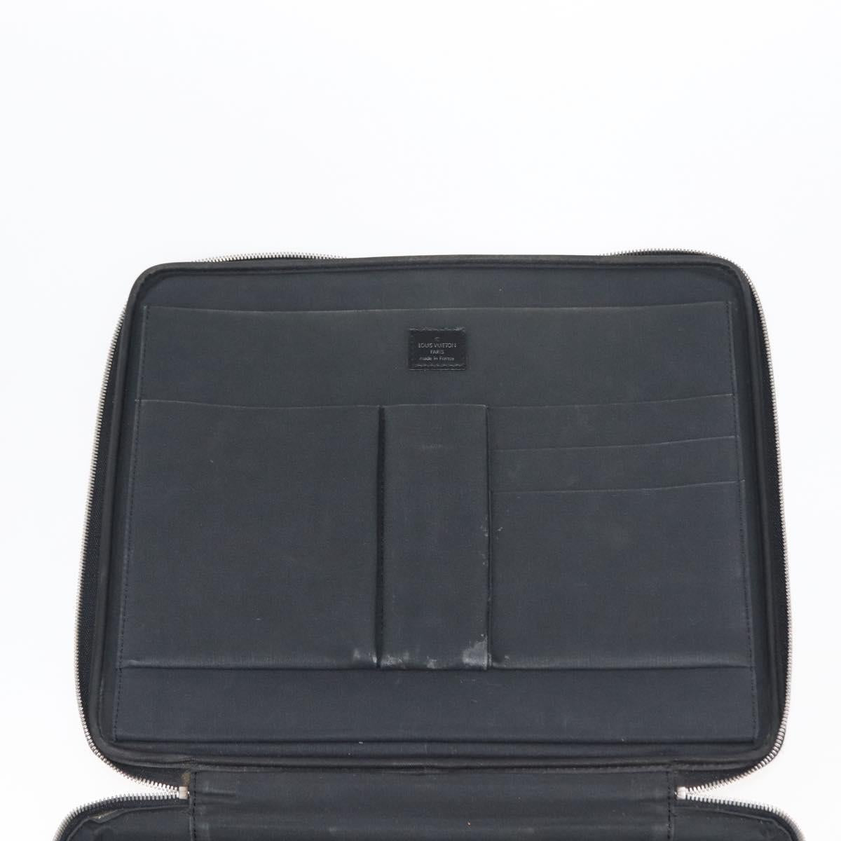 LOUIS VUITTON Taiga Porte Ordina Tour Odessa Business Bag Ardoise Auth bs29983