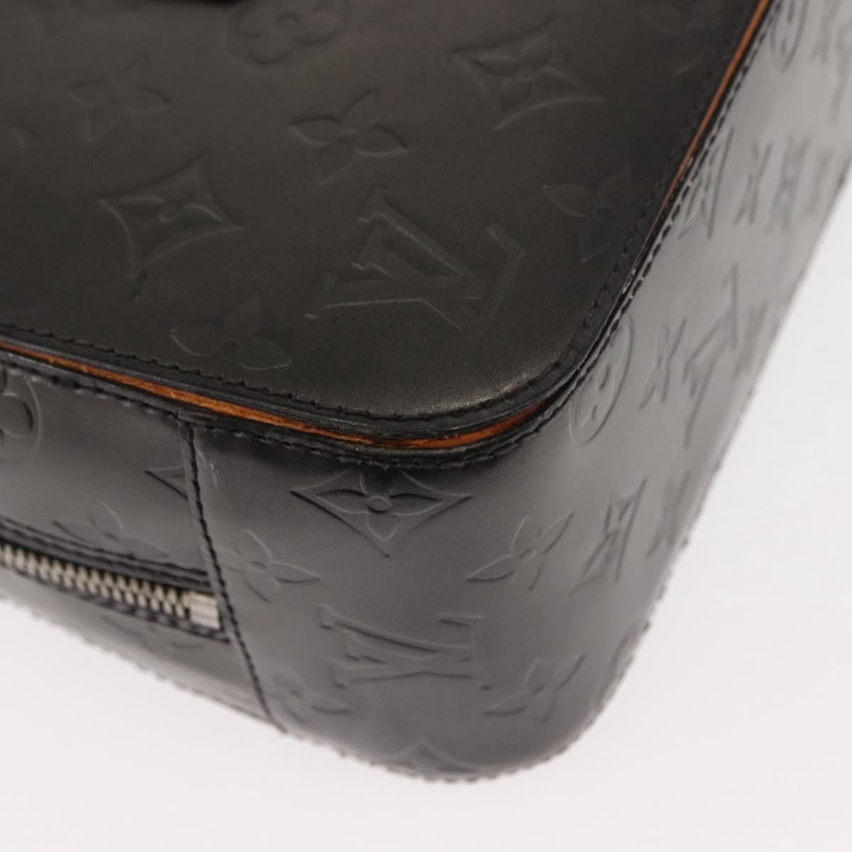 LOUIS VUITTON Monogram Mat Shelton Hand Bag Noir M55172 LV Auth bs29984