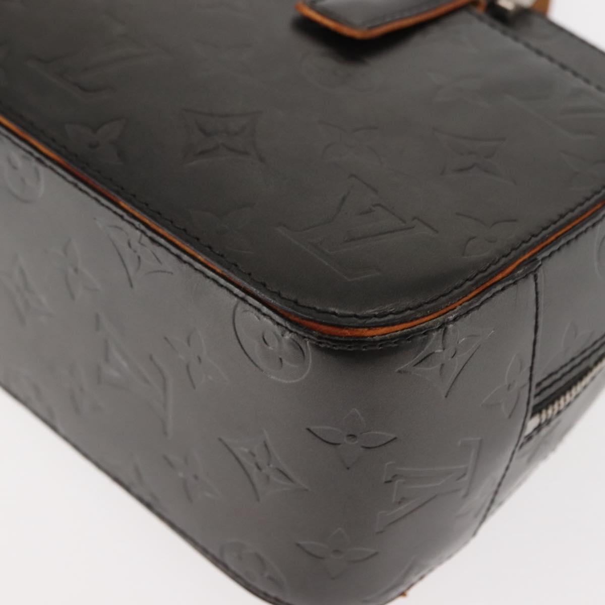 LOUIS VUITTON Monogram Mat Shelton Hand Bag Noir M55172 LV Auth bs29984