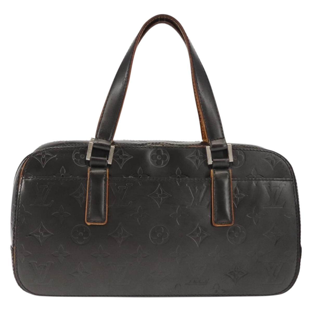 LOUIS VUITTON Monogram Mat Shelton Hand Bag Noir M55172 LV Auth bs29984