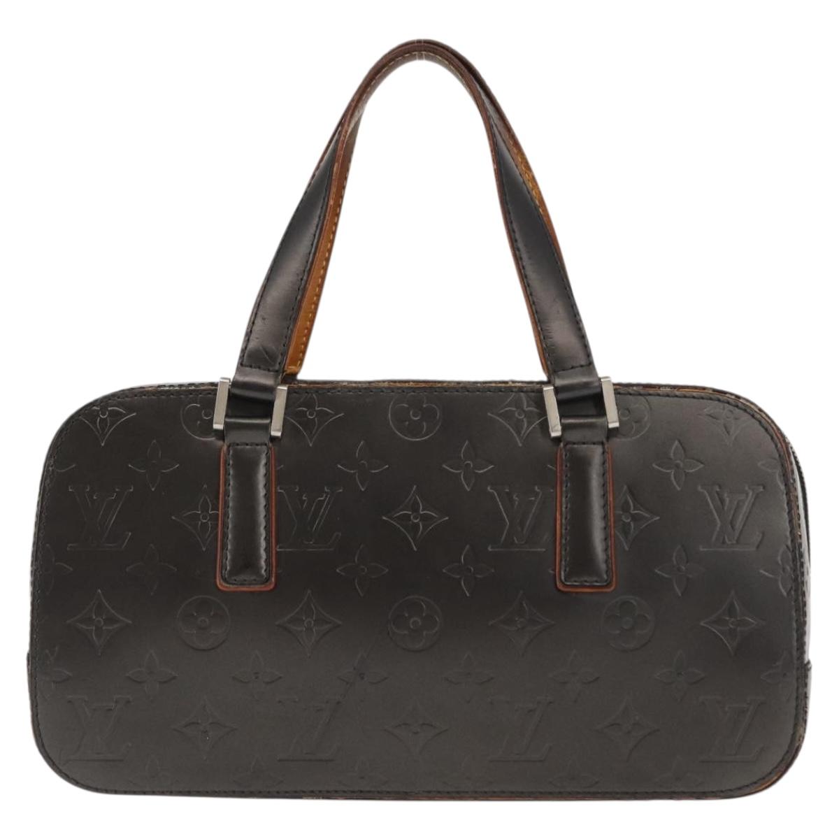 LOUIS VUITTON Monogram Mat Shelton Hand Bag Noir M55172 LV Auth bs29984