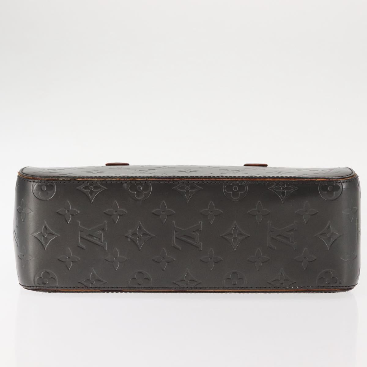 LOUIS VUITTON Monogram Mat Shelton Hand Bag Noir M55172 LV Auth bs29984