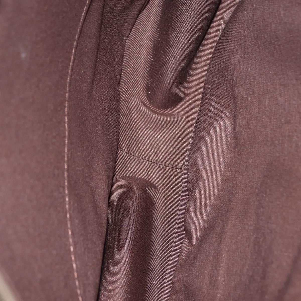 SAINT LAURENT Shoulder Bag Canvas Khaki Gold Auth bs29985