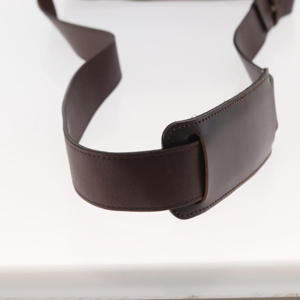 SAINT LAURENT Shoulder Bag Canvas Khaki Gold Auth bs29985