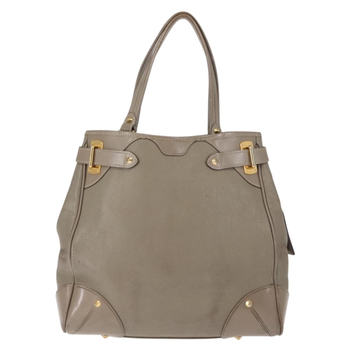 LOUIS VUITTON Suhari Majestu Hand Bag Gray M95652 LV Auth bs29987