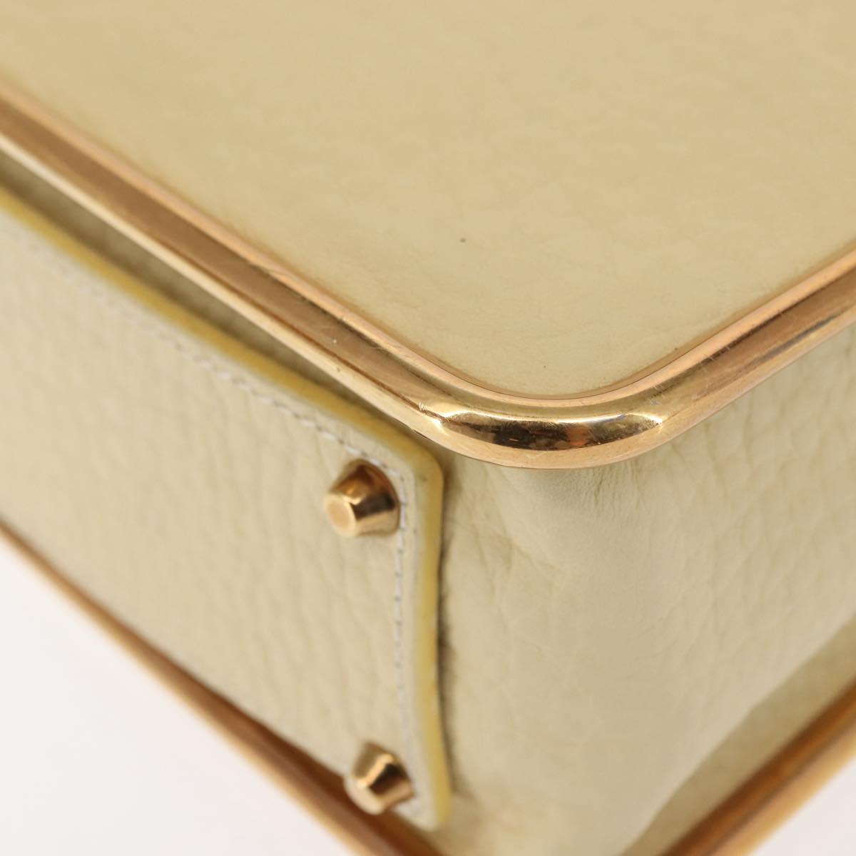 Chloe Sally Shoulder Bag Leather Beige Gold Auth bs29994