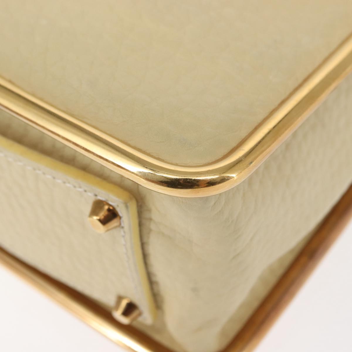 Chloe Sally Shoulder Bag Leather Beige Gold Auth bs29994