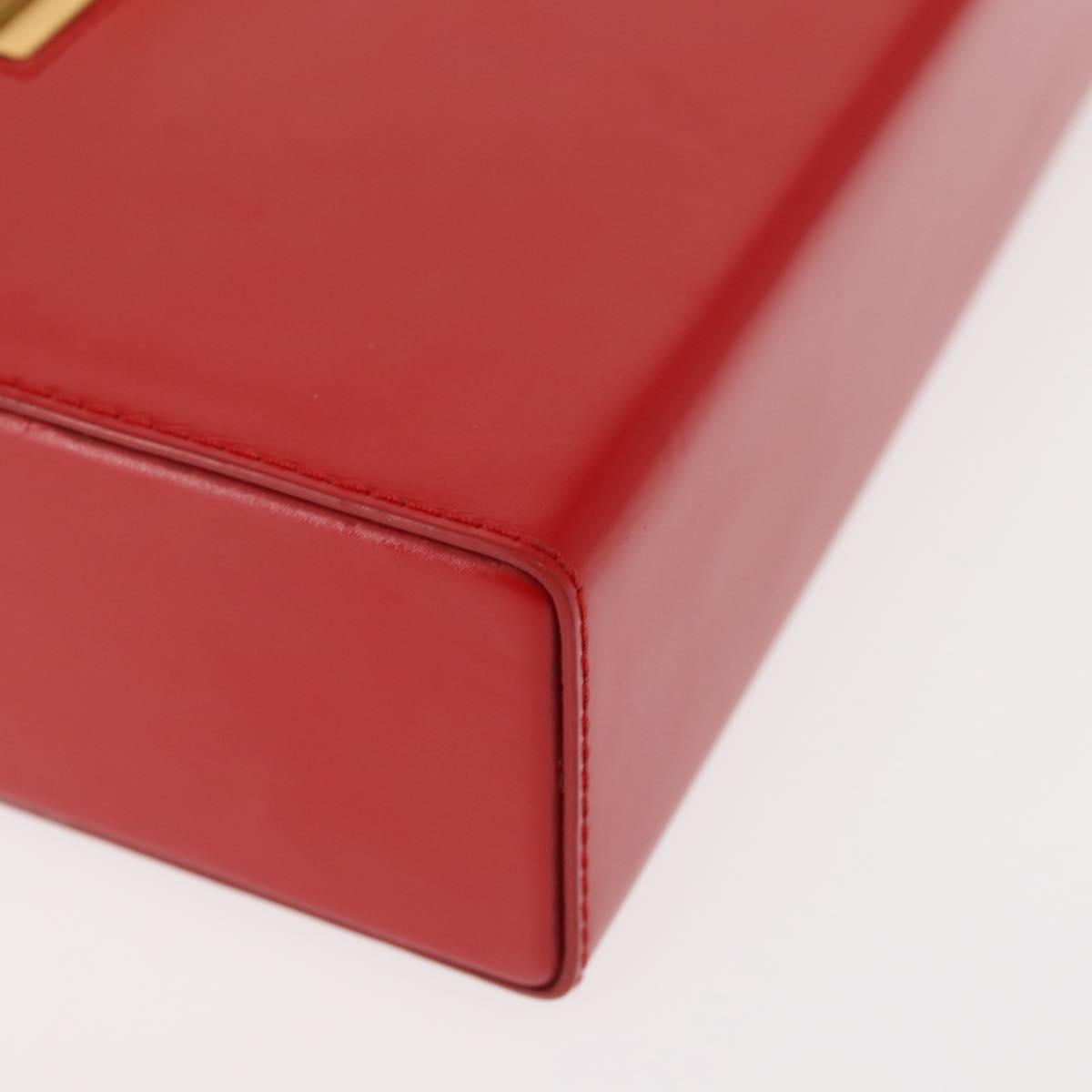 BOTTEGA VENETA Daisy Shoulder Bag Leather Red Gold Auth bs29995