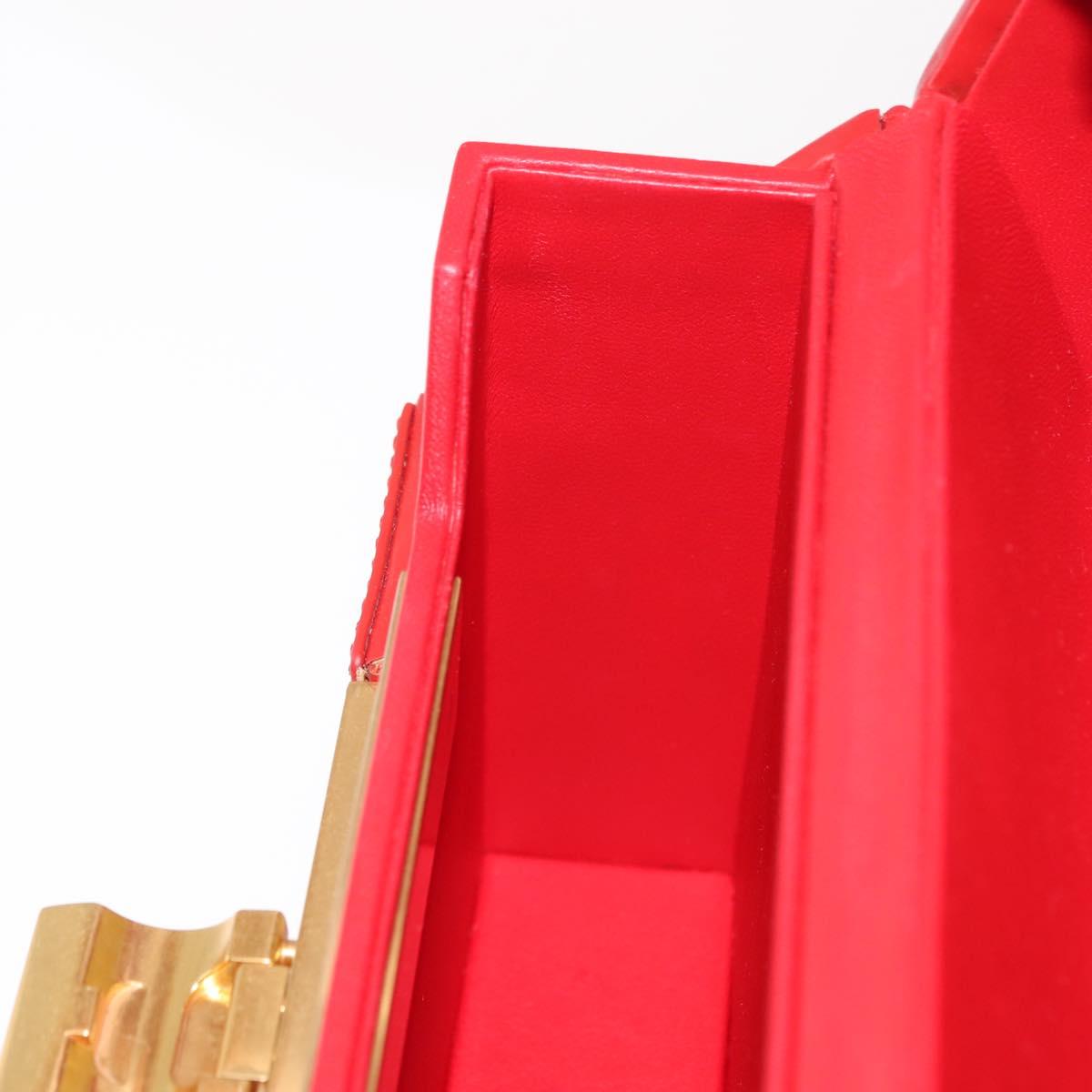 BOTTEGA VENETA Daisy Shoulder Bag Leather Red Gold Auth bs29995