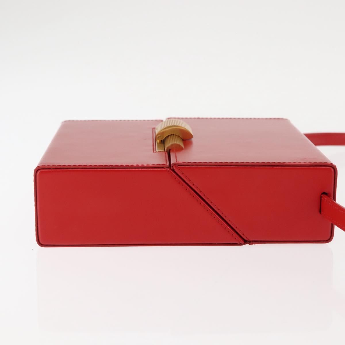 BOTTEGA VENETA Daisy Shoulder Bag Leather Red Gold Auth bs29995