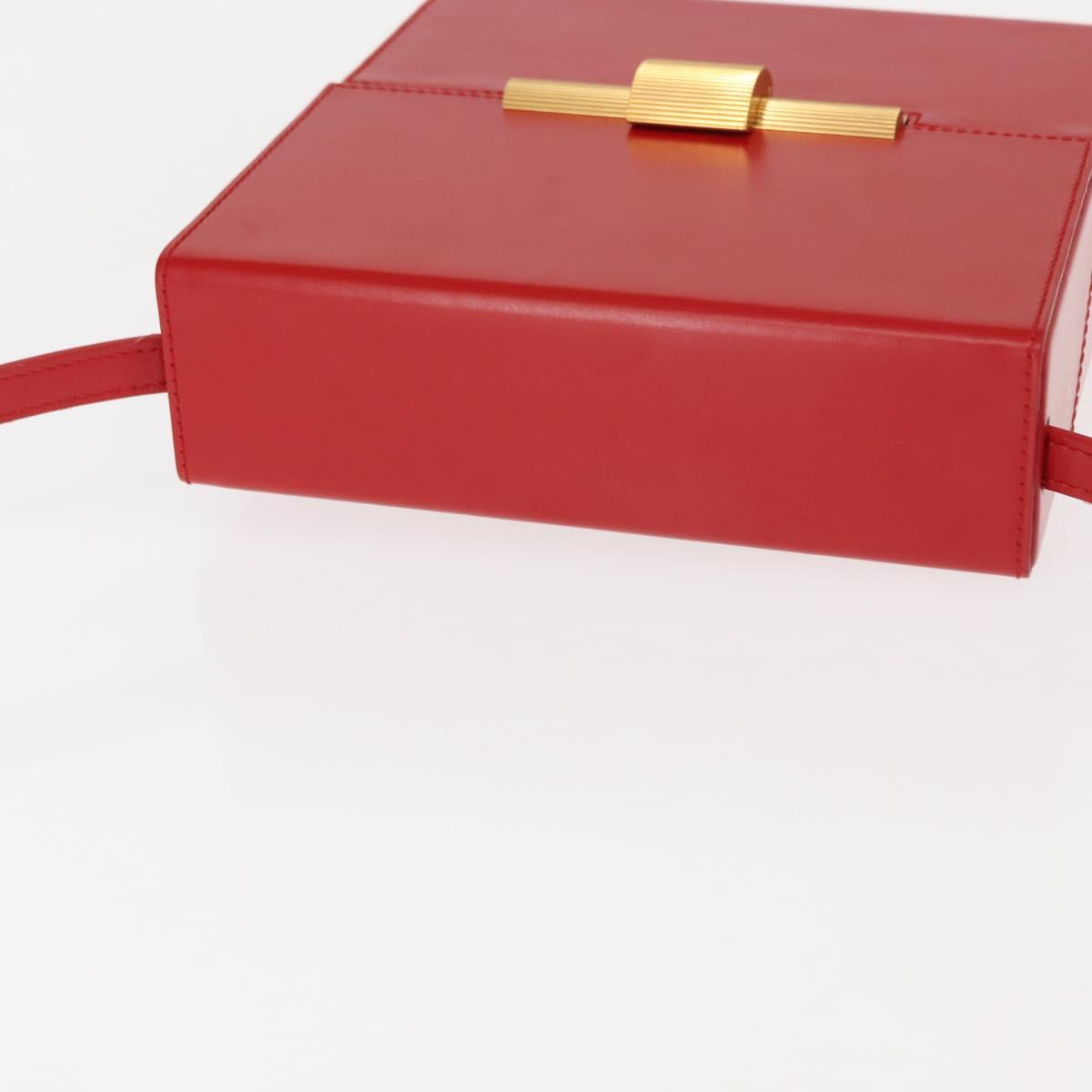 BOTTEGA VENETA Daisy Shoulder Bag Leather Red Gold Auth bs29995