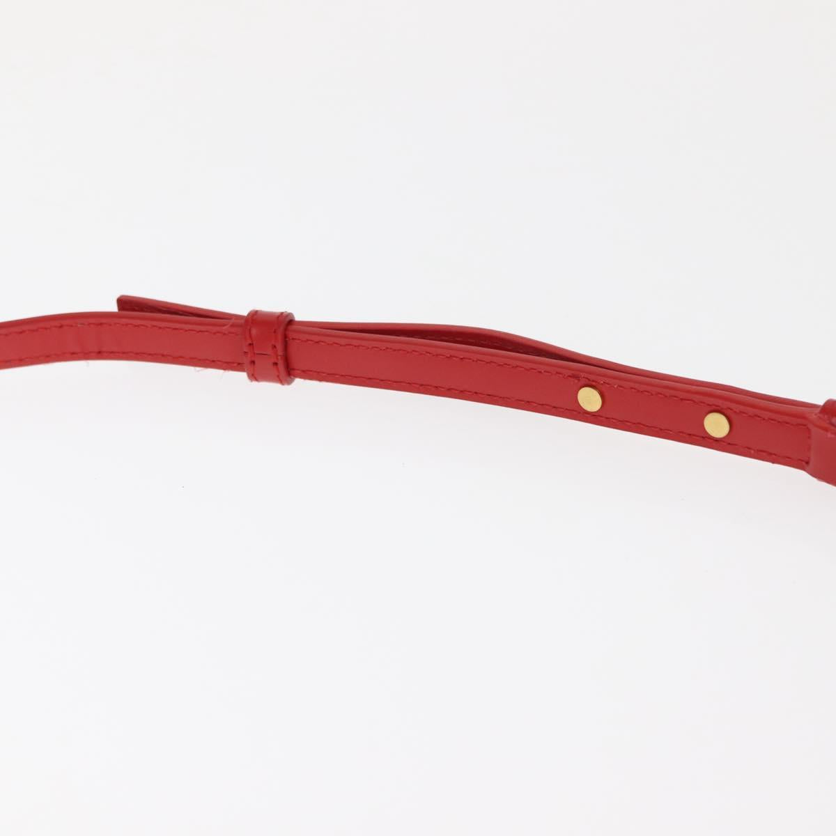 BOTTEGA VENETA Daisy Shoulder Bag Leather Red Gold Auth bs29995