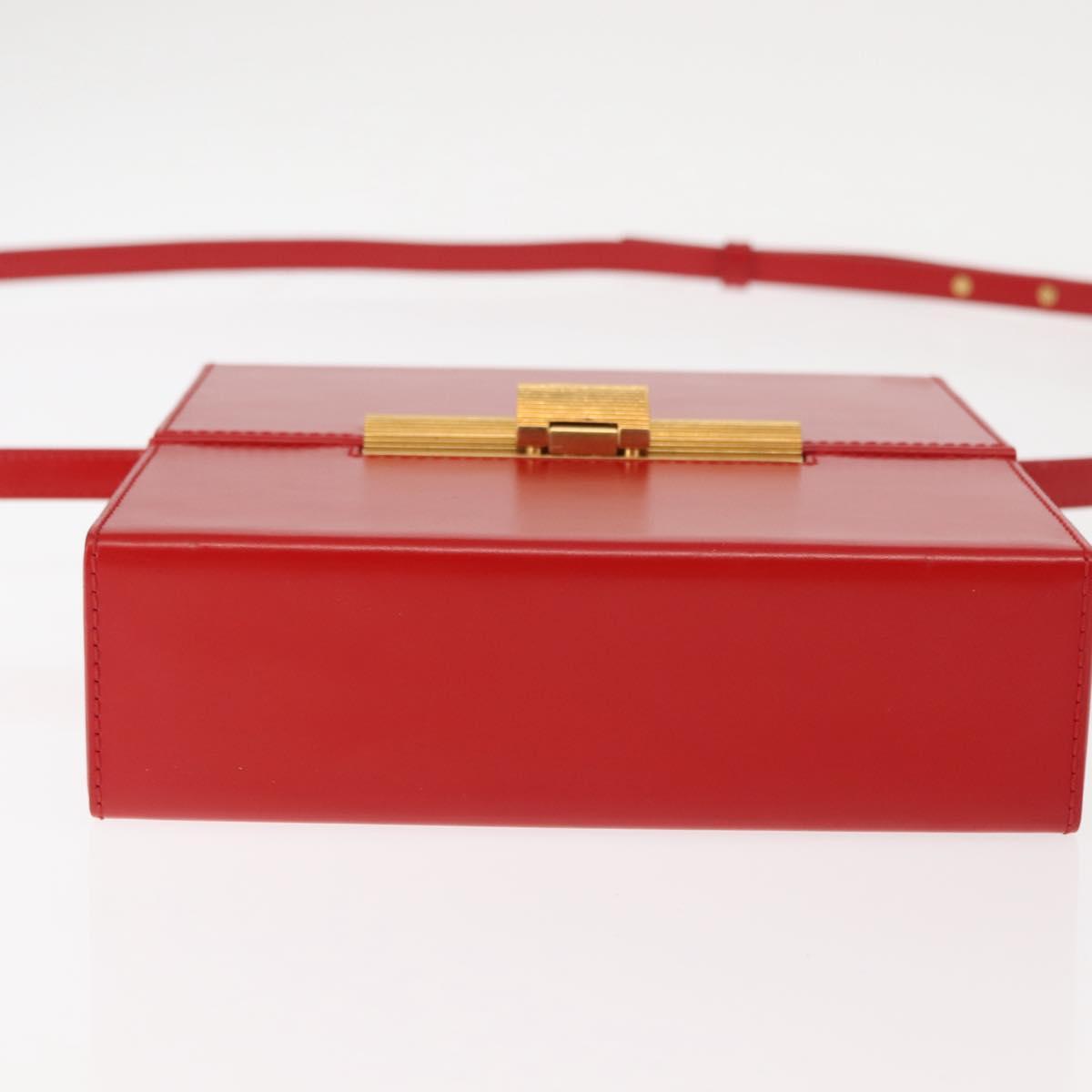 BOTTEGA VENETA Daisy Shoulder Bag Leather Red Gold Auth bs29995