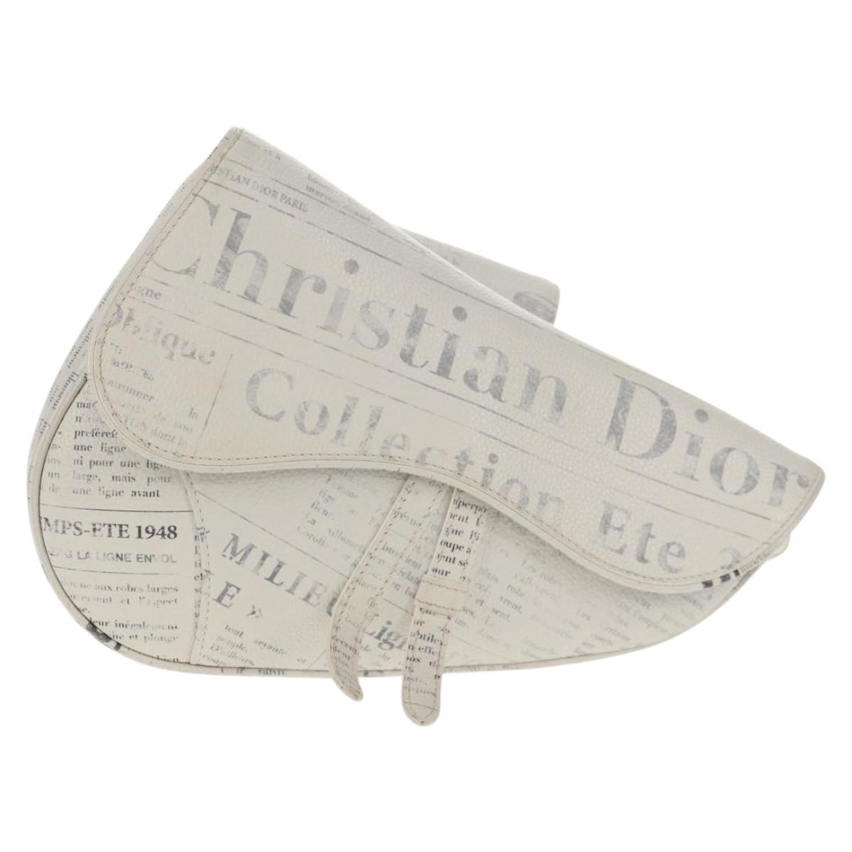 Christian Dior Newspaper Saddle Bag Leather Dior ~ DANIEL ARSHAM Auth bs29998V