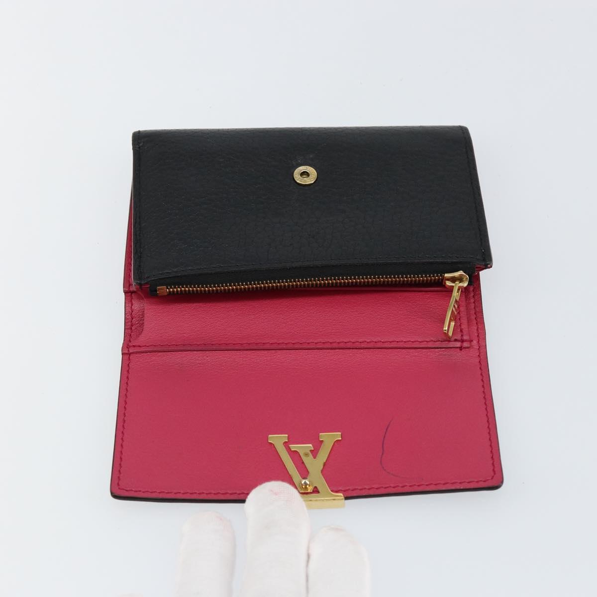 LOUIS VUITTON Portefeuille Capucines Wallet Leather Black M62157 LV Auth bs30017