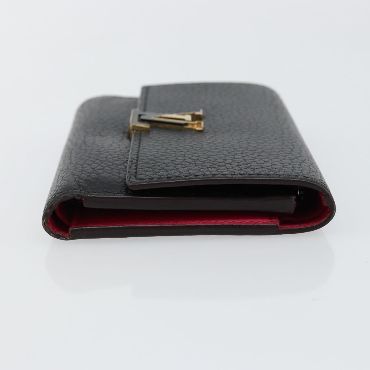 LOUIS VUITTON Portefeuille Capucines Wallet Leather Black M62157 LV Auth bs30017