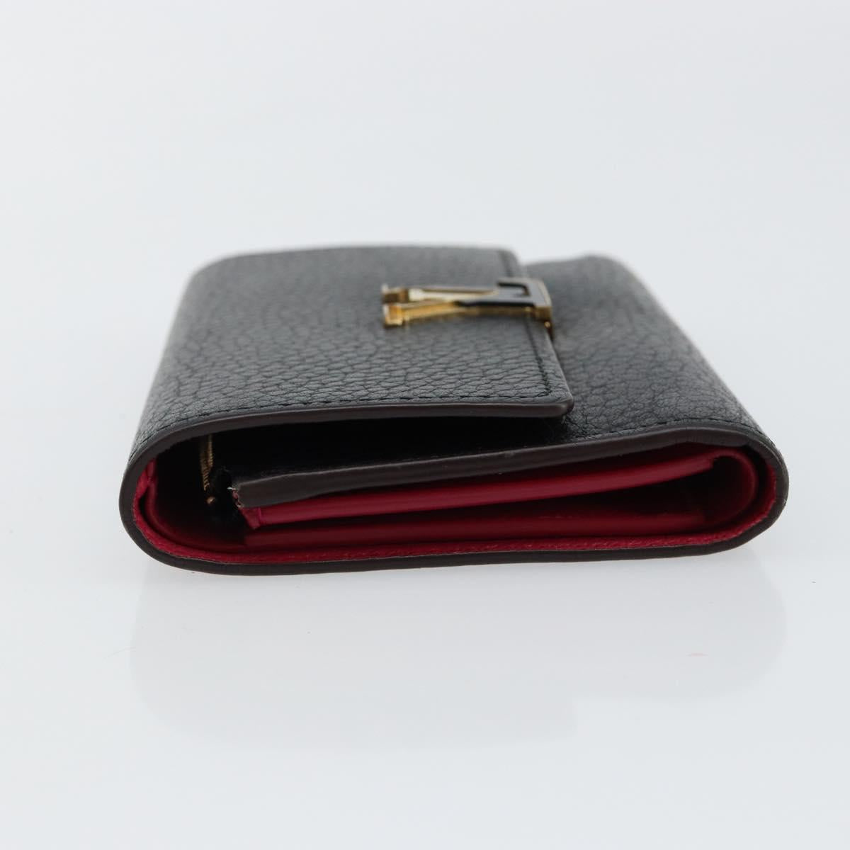 LOUIS VUITTON Portefeuille Capucines Wallet Leather Black M62157 LV Auth bs30017