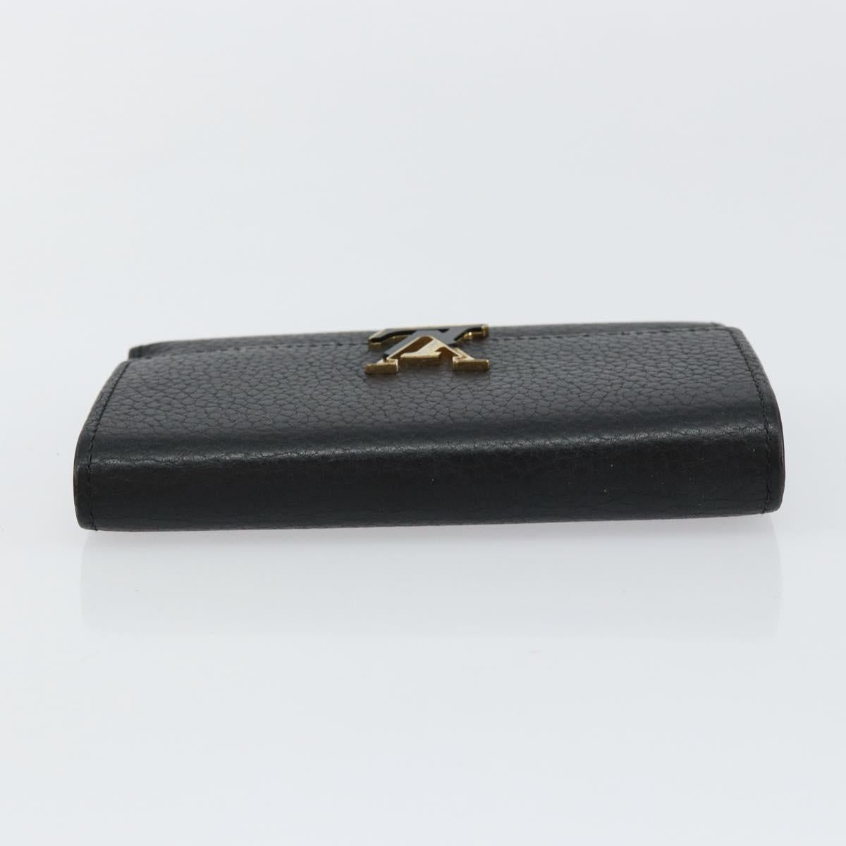 LOUIS VUITTON Portefeuille Capucines Wallet Leather Black M62157 LV Auth bs30017