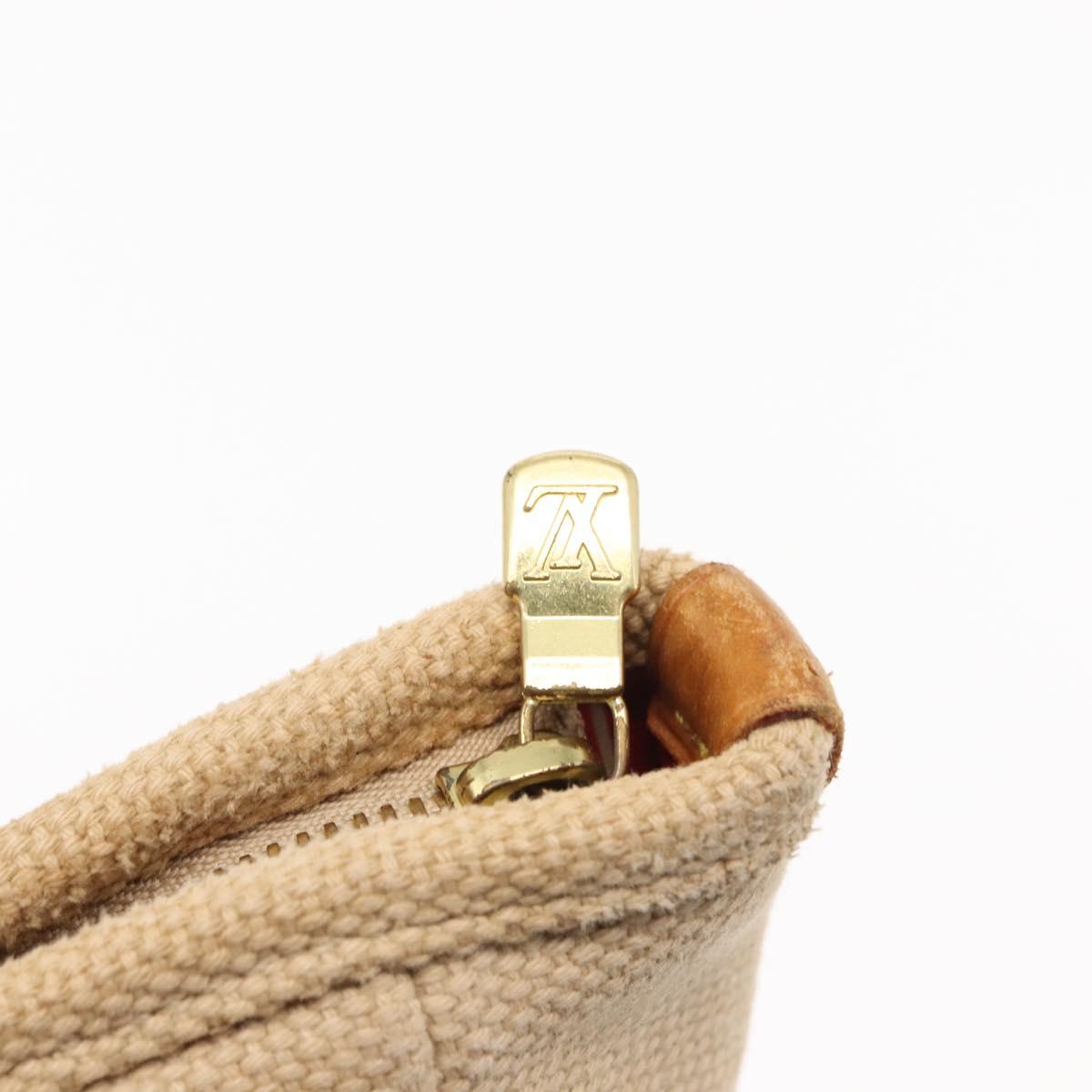 LOUIS VUITTON Antigua Cabas MM Tote Bag Beige Red M40035 LV Auth bs30019