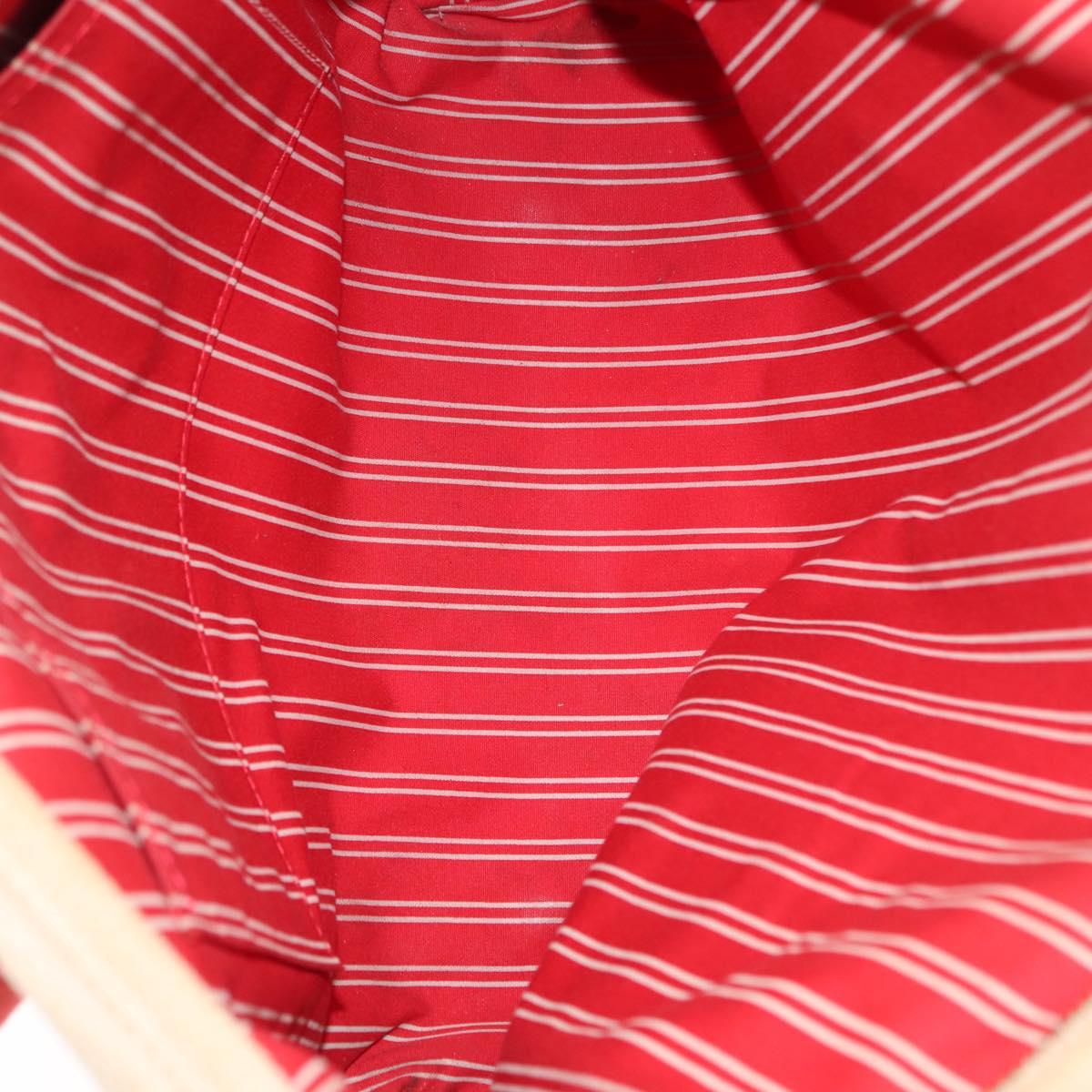 LOUIS VUITTON Antigua Cabas MM Tote Bag Beige Red M40035 LV Auth bs30019