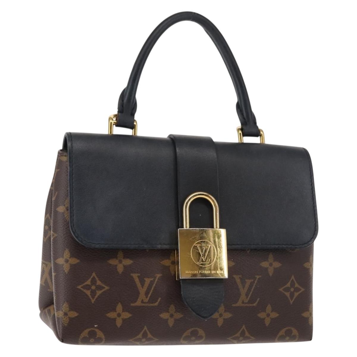 LOUIS VUITTON Monogram Rocky BB Hand Bag 2way Black M44141 LV Auth bs30022
