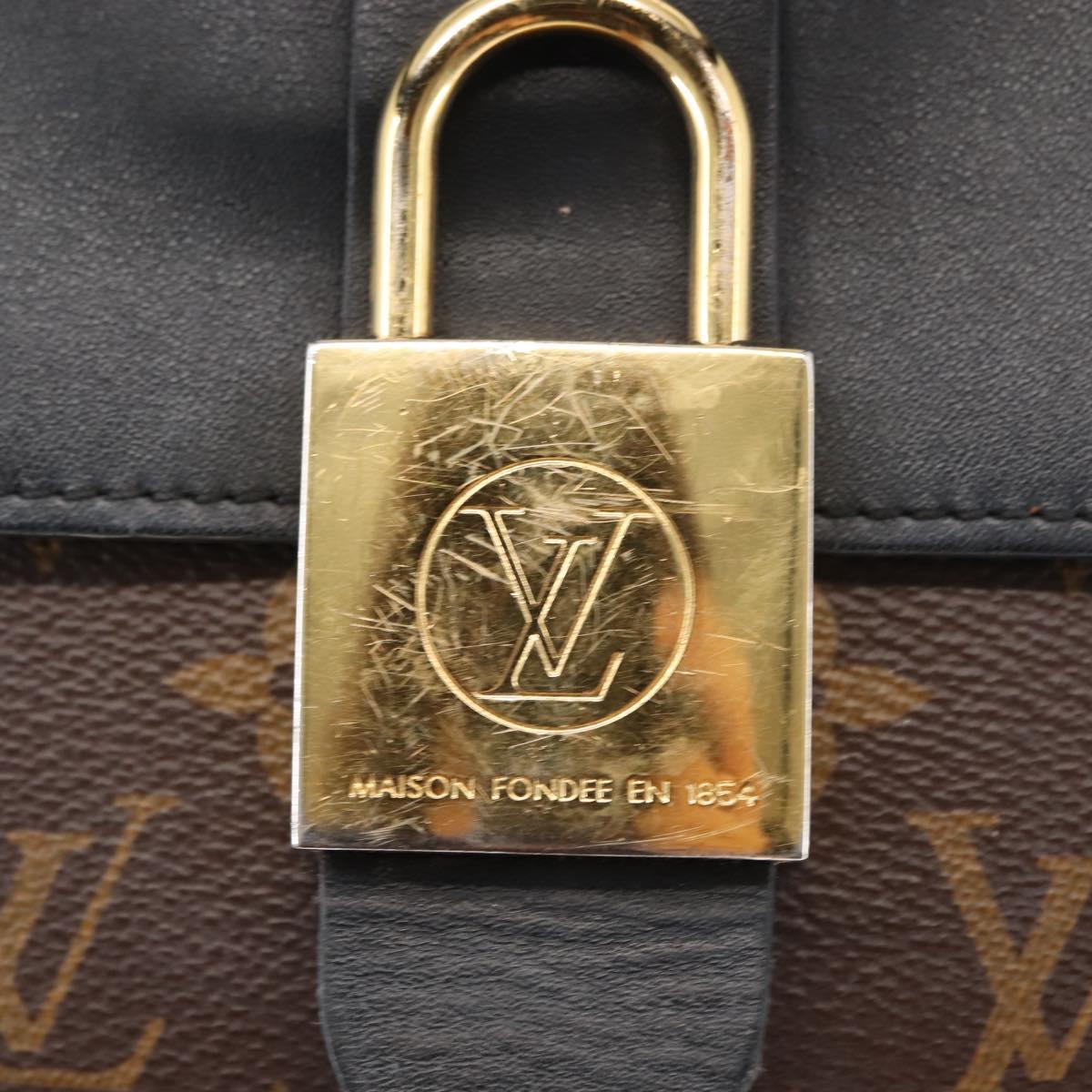 LOUIS VUITTON Monogram Rocky BB Hand Bag 2way Black M44141 LV Auth bs30022