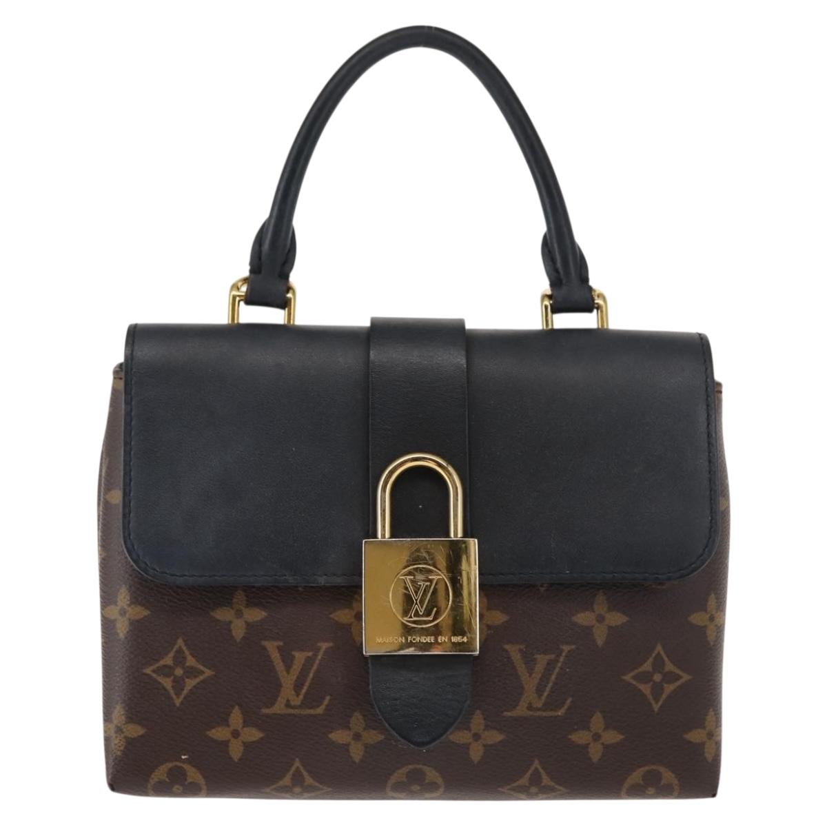 LOUIS VUITTON Monogram Rocky BB Hand Bag 2way Black M44141 LV Auth bs30022