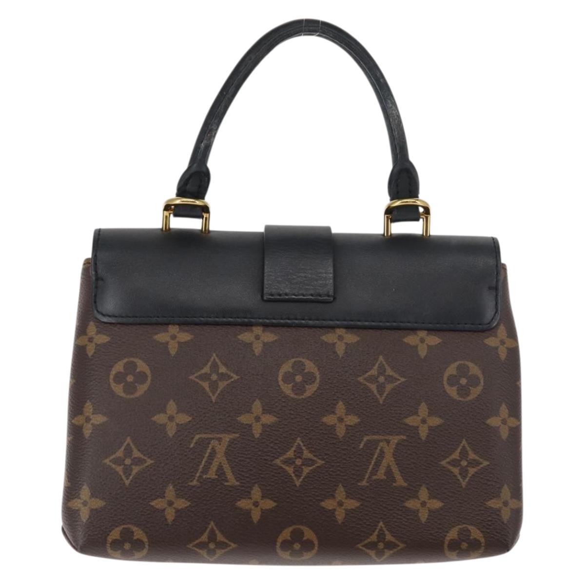 LOUIS VUITTON Monogram Rocky BB Hand Bag 2way Black M44141 LV Auth bs30022
