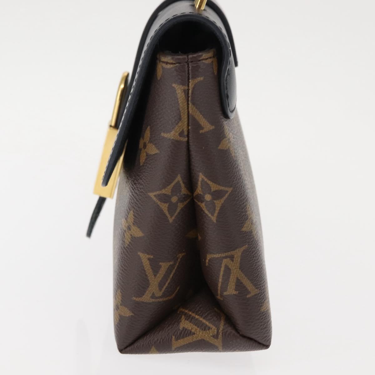 LOUIS VUITTON Monogram Rocky BB Hand Bag 2way Black M44141 LV Auth bs30022