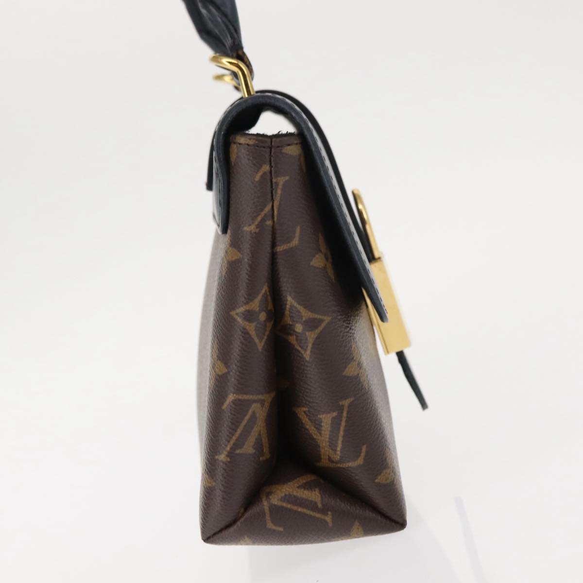 LOUIS VUITTON Monogram Rocky BB Hand Bag 2way Black M44141 LV Auth bs30022