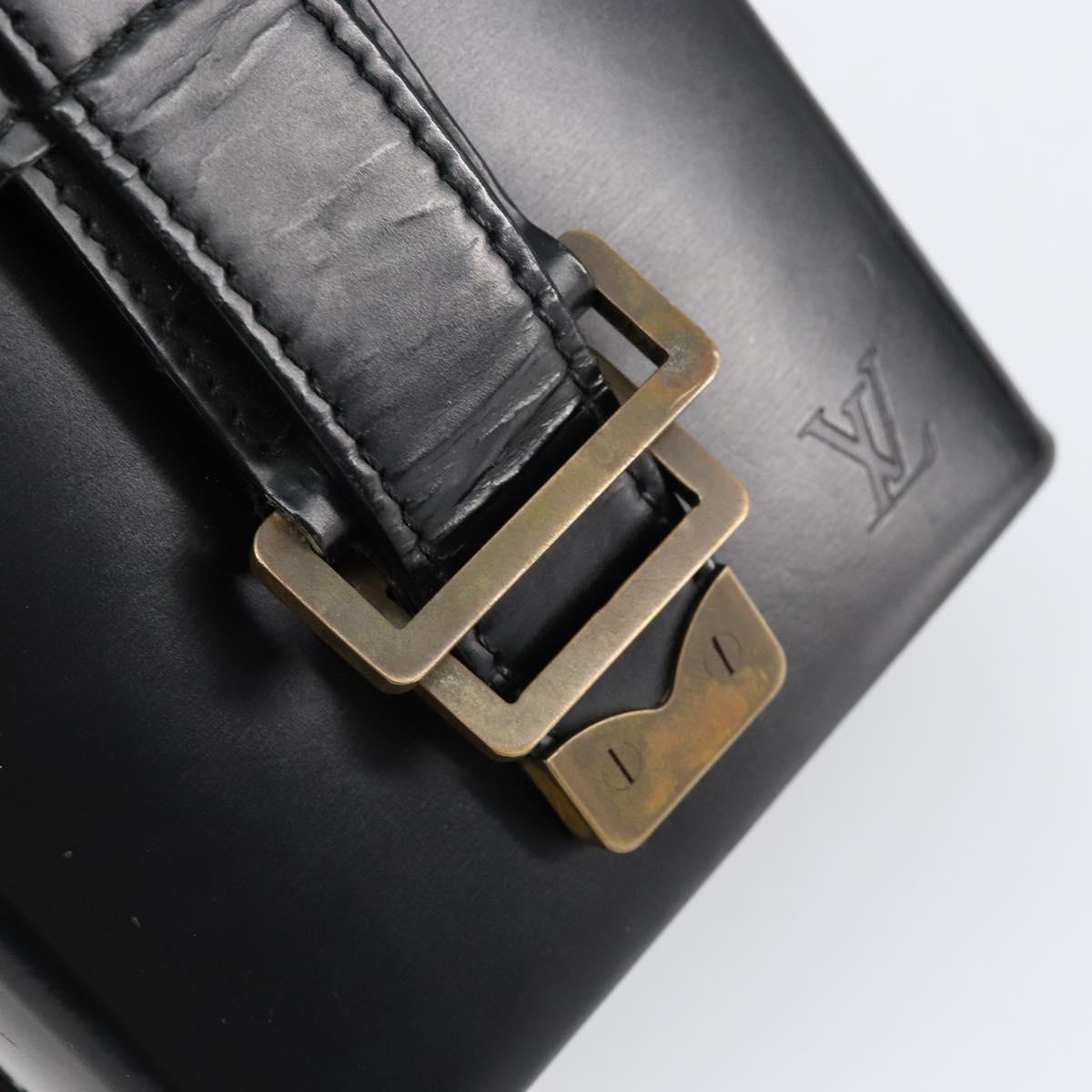 LOUIS VUITTON Pister Shoulder Bag Leather Black M92222 LV Auth bs30025