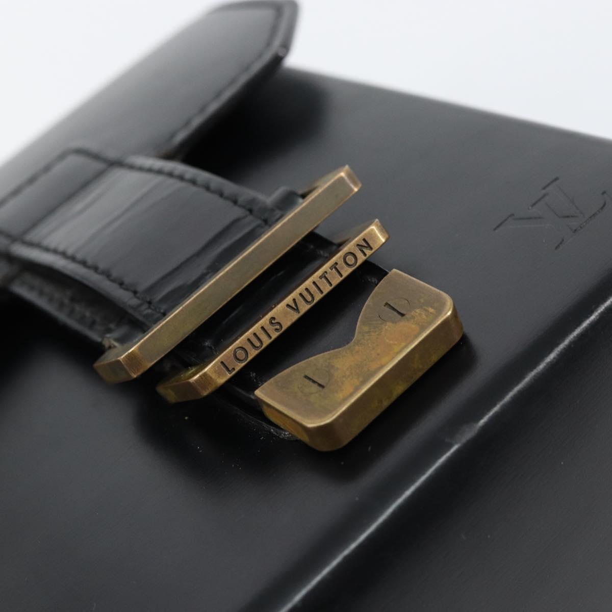 LOUIS VUITTON Pister Shoulder Bag Leather Black M92222 LV Auth bs30025