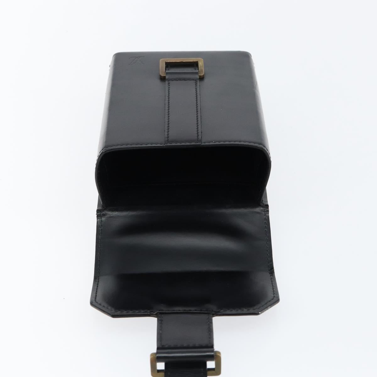 LOUIS VUITTON Pister Shoulder Bag Leather Black M92222 LV Auth bs30025