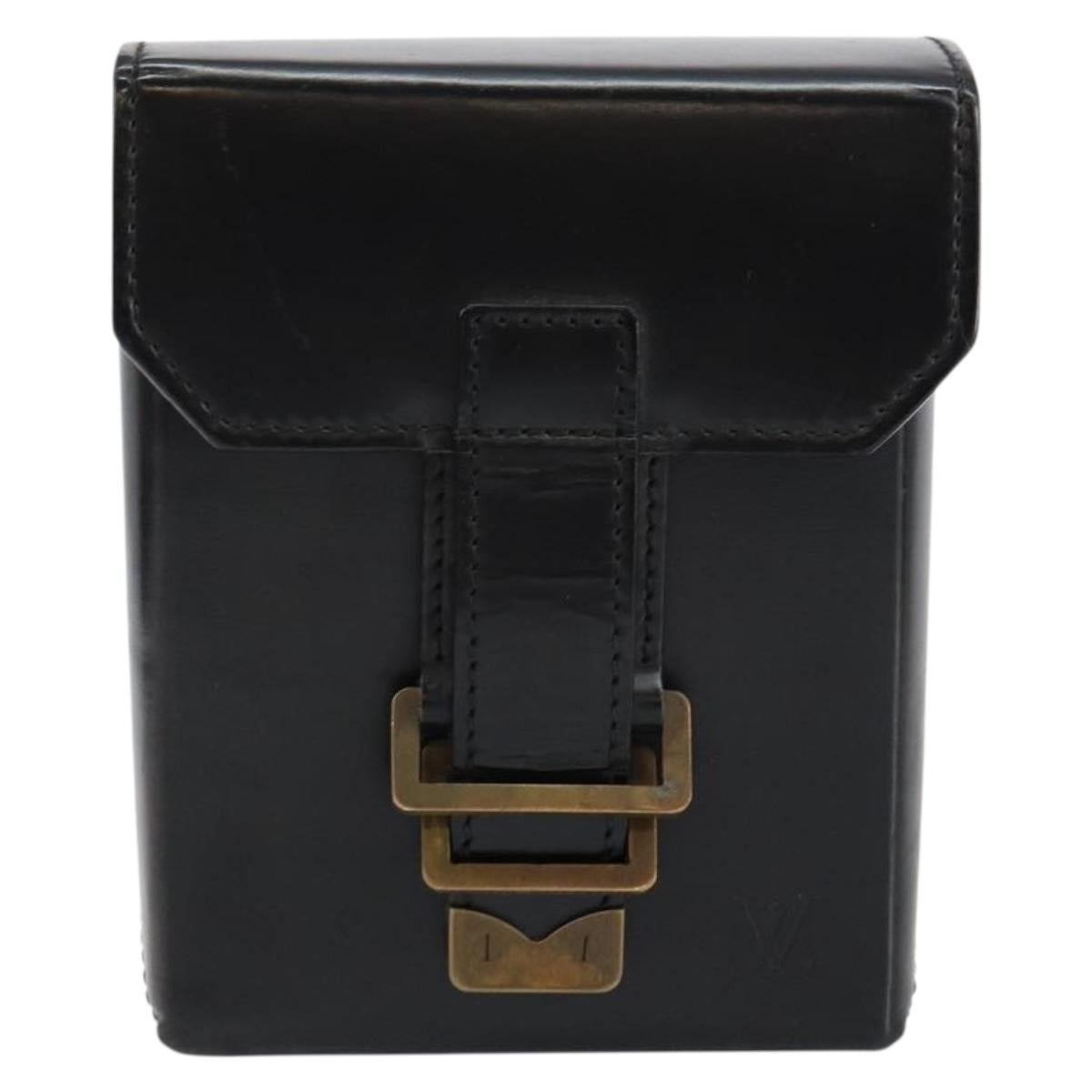 LOUIS VUITTON Pister Shoulder Bag Leather Black M92222 LV Auth bs30025