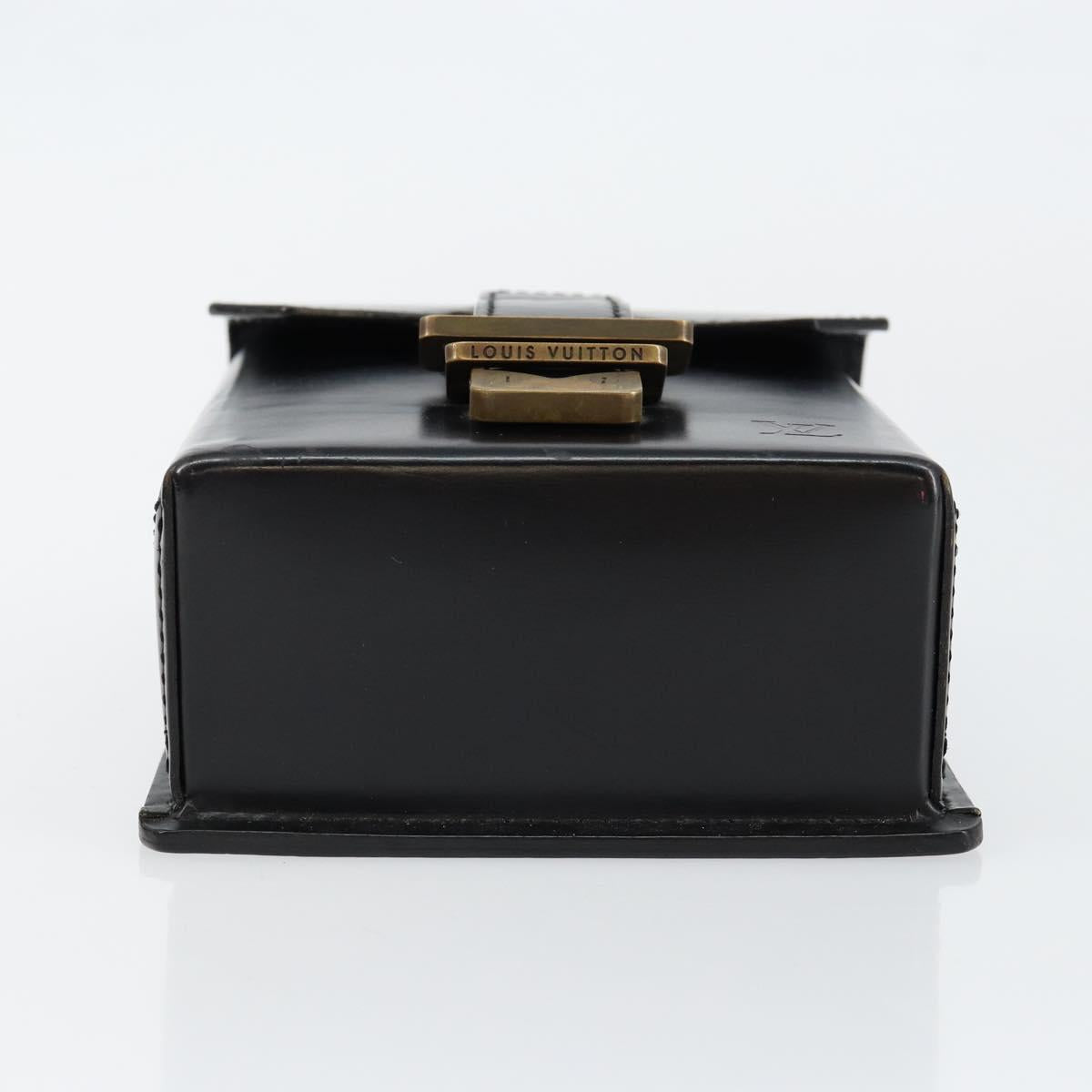 LOUIS VUITTON Pister Shoulder Bag Leather Black M92222 LV Auth bs30025